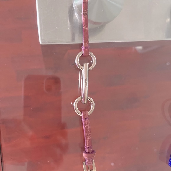 Prada pink leather bracelet